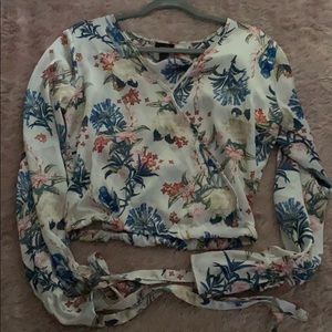Silk Floral V-neck plunge